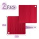thumbnail image 2 of Set de 2 alfombrillas protectoras de calor Brew To A Tea, color rojo rosado, silicona, 2 of 7