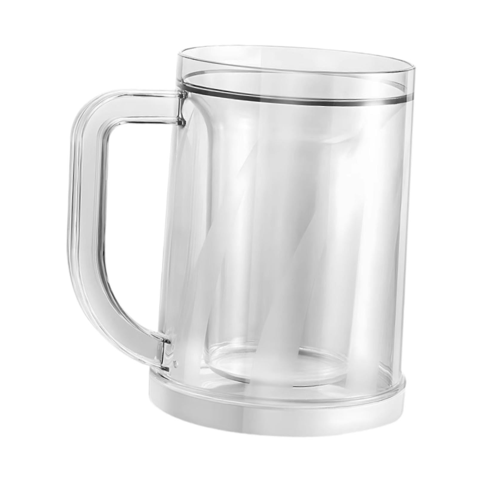 Magideal - Jarras De Cerveza Para El Congelador, Vasos Para Cerveza Congelada, Tazas Para Café/té, Tazas Para Agua, Regalo Con Asa, De Doble Pared, Para Fiestas