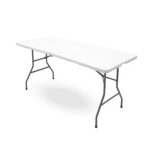 Decodreams - Mesa Plegable Blanca 180Cm Tipo Maleta