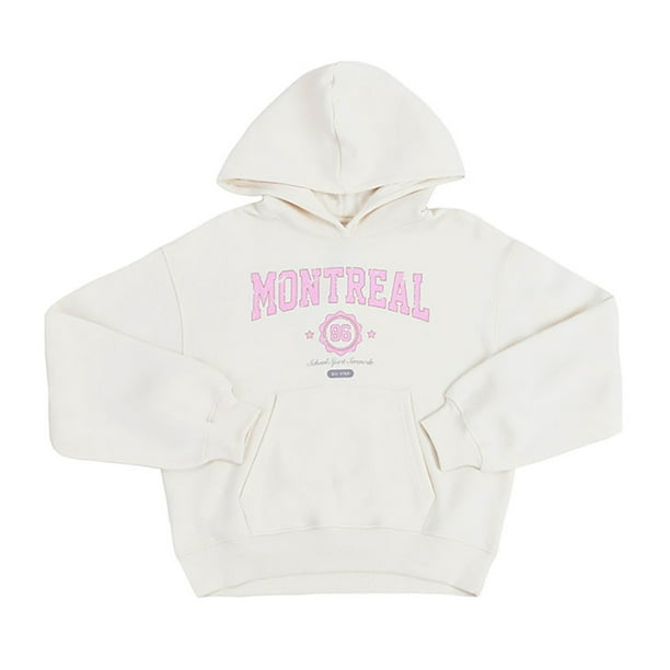 Poleron Niña Teen Hoodie Beige Corona