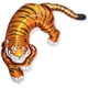 thumbnail image 1 of Globo de aluminio Flexmetal con forma de tigre con cola salvaje agachado en Bengala, 107 cm, 1 of 2