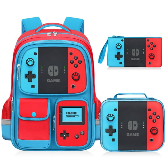 Mochila TILYTADLY para niños con lonchera, juego de 6 a 18 años