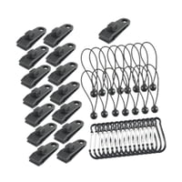 Ioensy - 45 Piezas De Clips Para Lonas, Abrazaderas Para Lonas, Pancartas, Telas Impermeables, Viajes De Campamento
