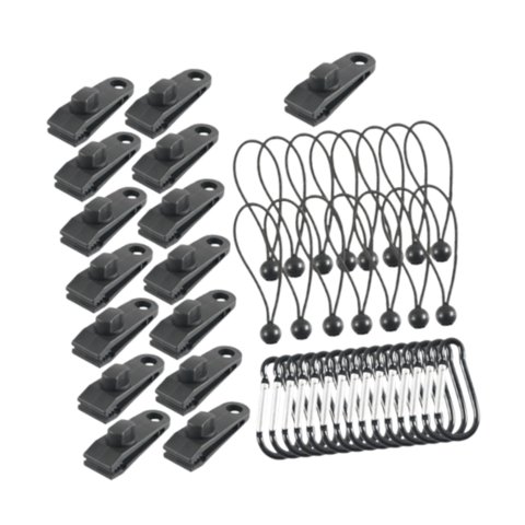 Ioensy - 45 Piezas De Clips Para Lonas, Abrazaderas Para Lonas, Pancartas, Telas Impermeables, Viajes De Campamento