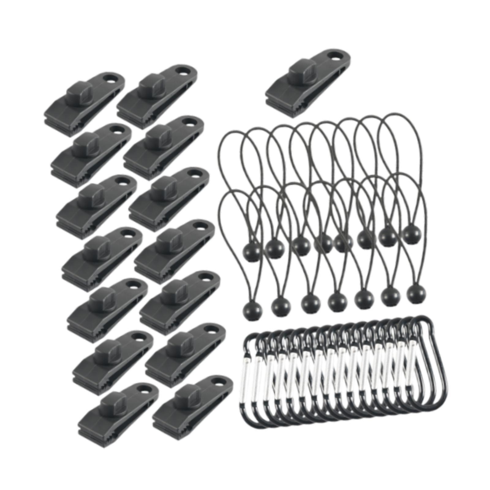 Ioensy - 45 Piezas De Clips Para Lonas, Abrazaderas Para Lonas, Pancartas, Telas Impermeables, Viajes De Campamento