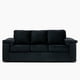 thumbnail image 1 of Sofa 3C Bergamo Felpa Negro, 1 of 3