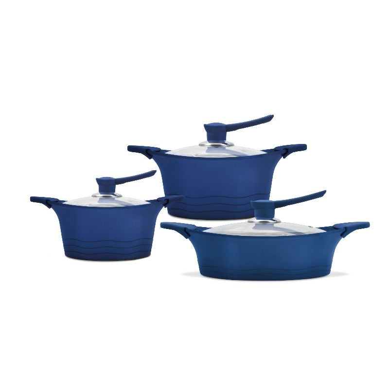 Bohlier - Batería De Cocina 6 Piezas 25046110 Aluminio Fundido Azul