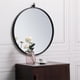 thumbnail image 5 of Espejo de Pared Redondo Rowan Elegante Decor 53 cm Marco Negro, 5 of 7
