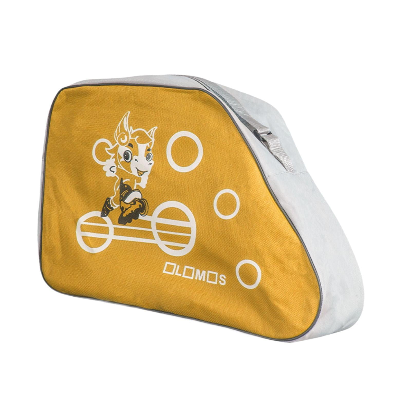 Magideal - Bolsa De Almacenamiento Para Patines En Línea, Bolsa Para Patines En Línea, Accesorios Con Cremallera, Bolsa De Transporte De Tela Oxford Para Zapatos Amarillo