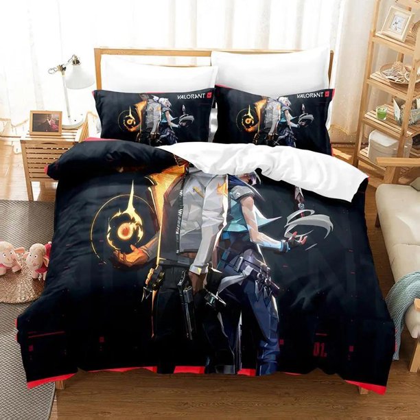 Game Jett Valorant Bedding Set Single Twin Full Size Bed Set Adult Kid Bedroom Duvet cover Sets Home Textile Bed Sheets