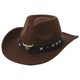 thumbnail image 1 of Sombrero Vaquero Dylvan M 57-58 cm Marrón de Ala Ancha y Fieltro, 1 of 8