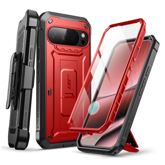 Funda SUPCASE para Google Pixel 10/10 Pro con Protector de Pantalla – Color rojo intenso