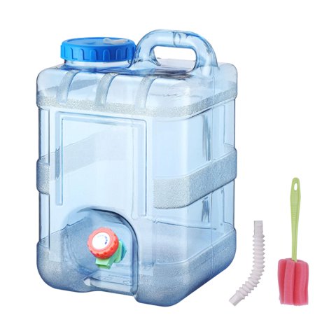 Ioensy - Contenedor De Agua Con Espita, Portador De Almacenamiento De Agua De 15L Para Senderismo, Conducción De Coche Con Manguera