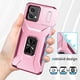 thumbnail image 5 of Funda Armada para Motorola Moto G Stylus 5G 2023 con Tapa Deslizante y Soporte Magnético Giratorio Rosa, 5 of 5