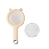 Magideal - Mini Colador De Malla Reutilizable Para Filtrar , Leche , Herramienta De Cocina , Beige