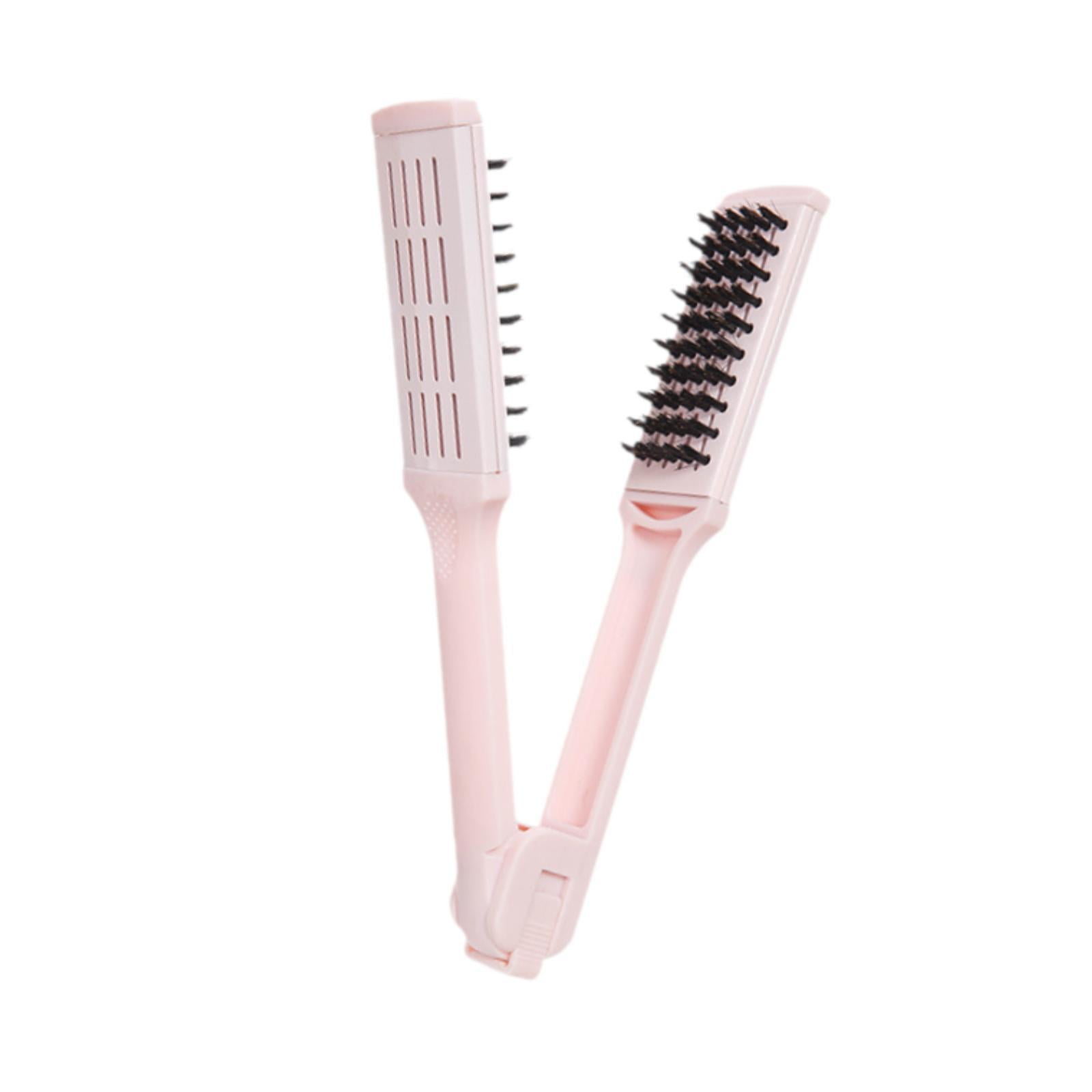 Magideal - Peine Alisador De Cabello, Abrazadera De Cepillo De Doble Cara, Peine De Peluquería Portátil Suave Con Mango Ergonómico, Profesional Para Uso Doméstic