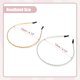 thumbnail image 5 of 2 Piezas de Diademas con Forma de Cadena de Eslabones de Metal Retorcido Accesorios para Mujeres Tono Dorado Tono Plateado 4.72"x0.2", 5 of 7
