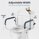 thumbnail image 2 of Barandillas de seguridad para inodoros PELEGON ajustables con capacidad de 250 kg, 2 of 8