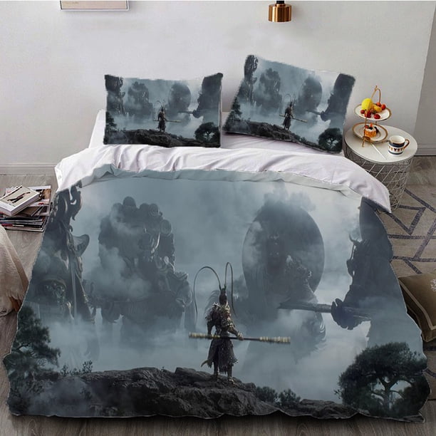 Game Black Myth Wukong Bedding Sets Anime Cosplay Cute Bedroom Duvet Cover Sets Boys Gifts Bed Sheets