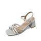 thumbnail image 4 of Sandalia Taco Grueso Fiesta Pedrería Mujer Weide YOU239B, 4 of 8