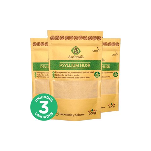 Ambrosia Spa - Pack 3, Psyllium Husk 200Gr