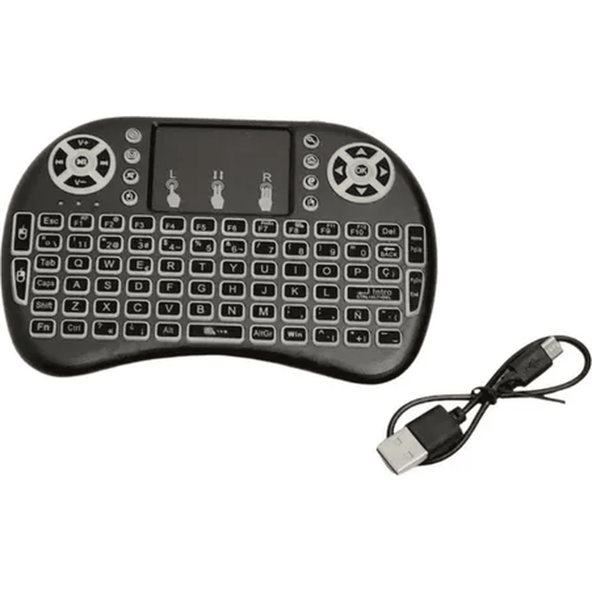Genérico - Mini Teclado Touchpad Mouse Batería Recargable