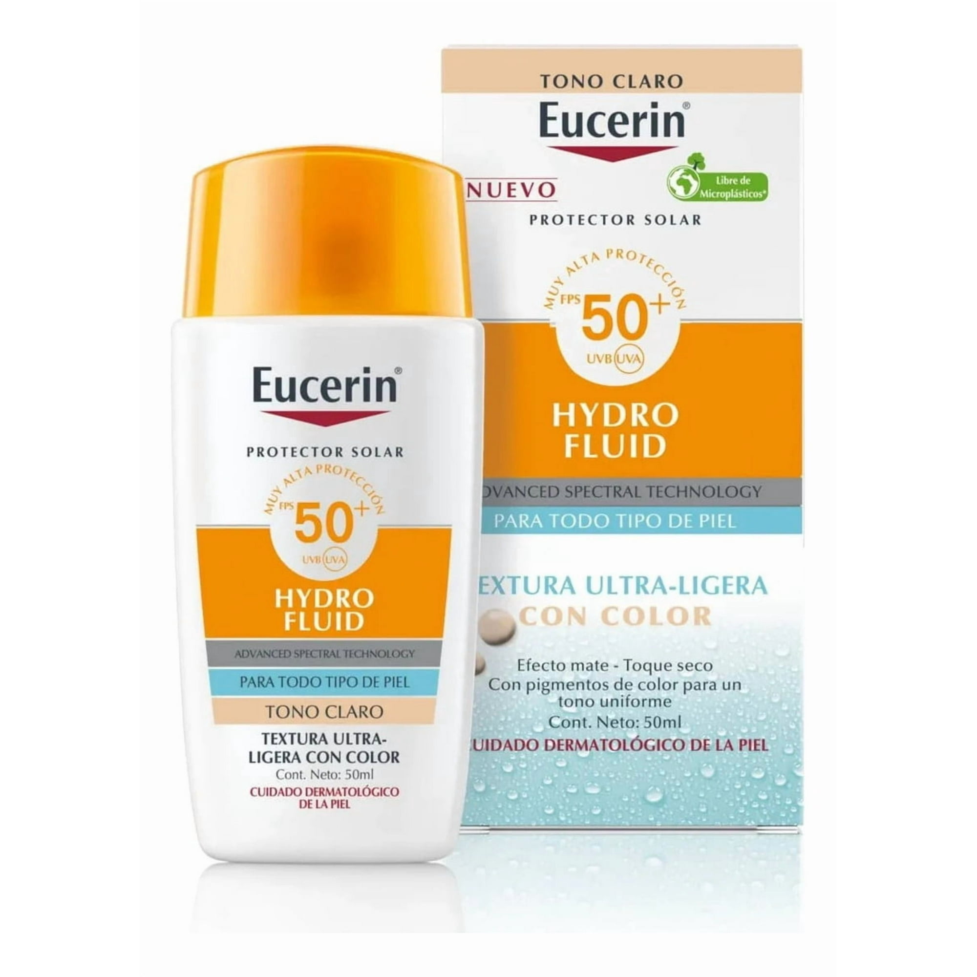 Producto Solar Eucerin Hydro Fluid Tono Claro Fps50 50ml