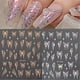 thumbnail image 1 of Holographic Butterfly Nail Stickers Silvery Chrome Effect Laser Stars Sliders For Nails Adhesive Decal Flowers Manicure BTF-S, 1 of 3
