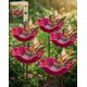 thumbnail image 1 of Estaca jardín flor metal hecha mano con baño abejas decoración exterior regalo polinizadores, 1 of 8