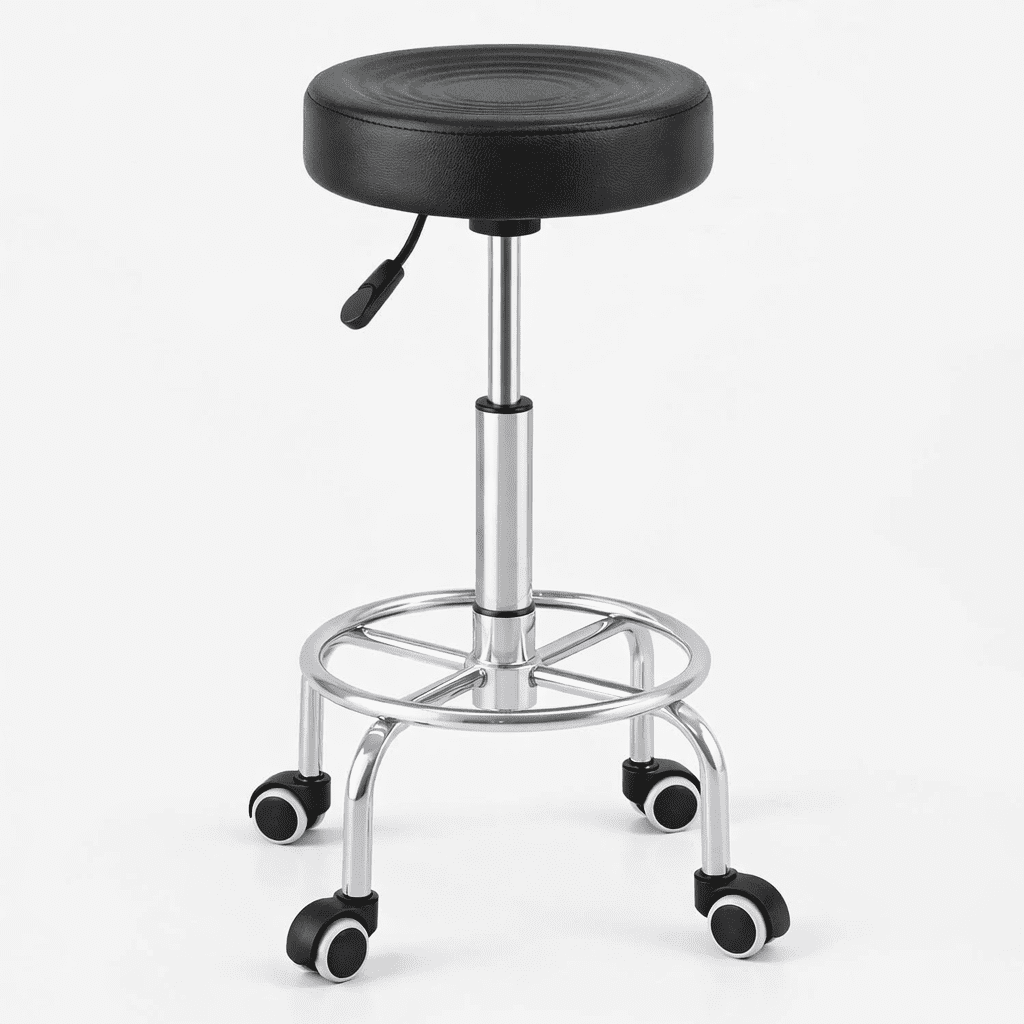 Space Home - Taburete Ergonómico Para Cajero 45–57 Cm Con Base Metálica