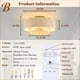 thumbnail image 3 of Ventilador De Techo De 20 Estilo Boho Tipo Fandelier Con Luz Y Control Remoto Dorado, 3 of 9