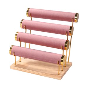 Ioensy - Soporte Para Pulseras, Torre, Expositores De Pulseras Para Mesa, Escaparates, Encimera, Rosa