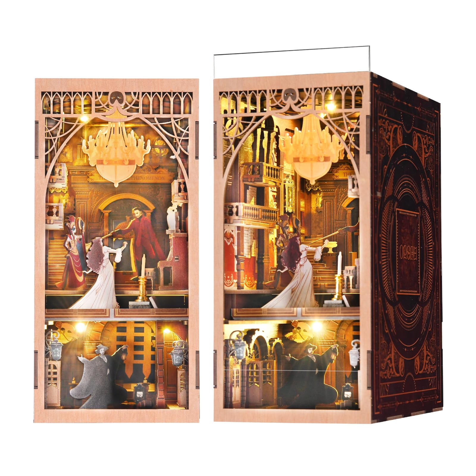 Kit Book Nook Minicity Diy Phantom Of The Opera Con Luz Led