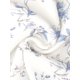 thumbnail image 5 of INSPIRE CHIC Blusa asimétrica de gasa con cuello redondo y estampado floral para mujer, mangas 3/4 acampanadas, casual de verano, talla S, color blanco, 5 of 6