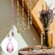 thumbnail image 5 of Uxcell Cuentas de Colgante de Cristal en Forma de Lágrima para Candelabro, Paquete de 10, Longitud de 145mm, Prismas de Candelabro de 38mm, Rosa, 5 of 7