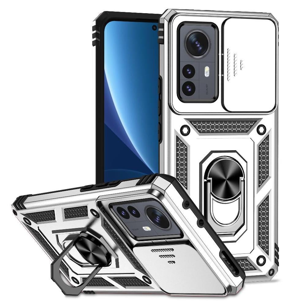 Estuche Gangxun Para Xiaomi 12 Pro, Soporte Giratorio 360°, Estilo Mecánico Y Magnético