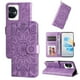 thumbnail image 1 of Funda tipo cartera FOXDOCK para Honor 100 , diseño girasol en relieve, cuero PU, cierre magnético, soporte y tarjetero, 1 of 5