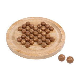 Magideal - Juego De Mesa De Solitario De Mármol De Madera, Decoración Para Sala De Estar, Ajedrez Ming Y 33 , Juego Familiar Educativo Clásico Para , Diámetro 180 Mm