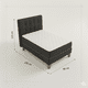 thumbnail image 3 of Cama 1 Plazas Base Europea + Colchón 25 cm Resortes Bonnell + Respaldo Tapizado, 3 of 3