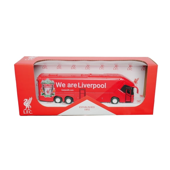 Autobús miniatura del Liverpool FC de Sockers, juguete die-cast