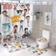 thumbnail image 1 of Betty Boop-theme 4-Piece Shower Curtain Set with Rugs, Waterproof Bathroom Decor Set Includes Bath Mat, U-Shaped Rug, Toilet Lid Cover and Curtain with Hooks, 1 of 6
