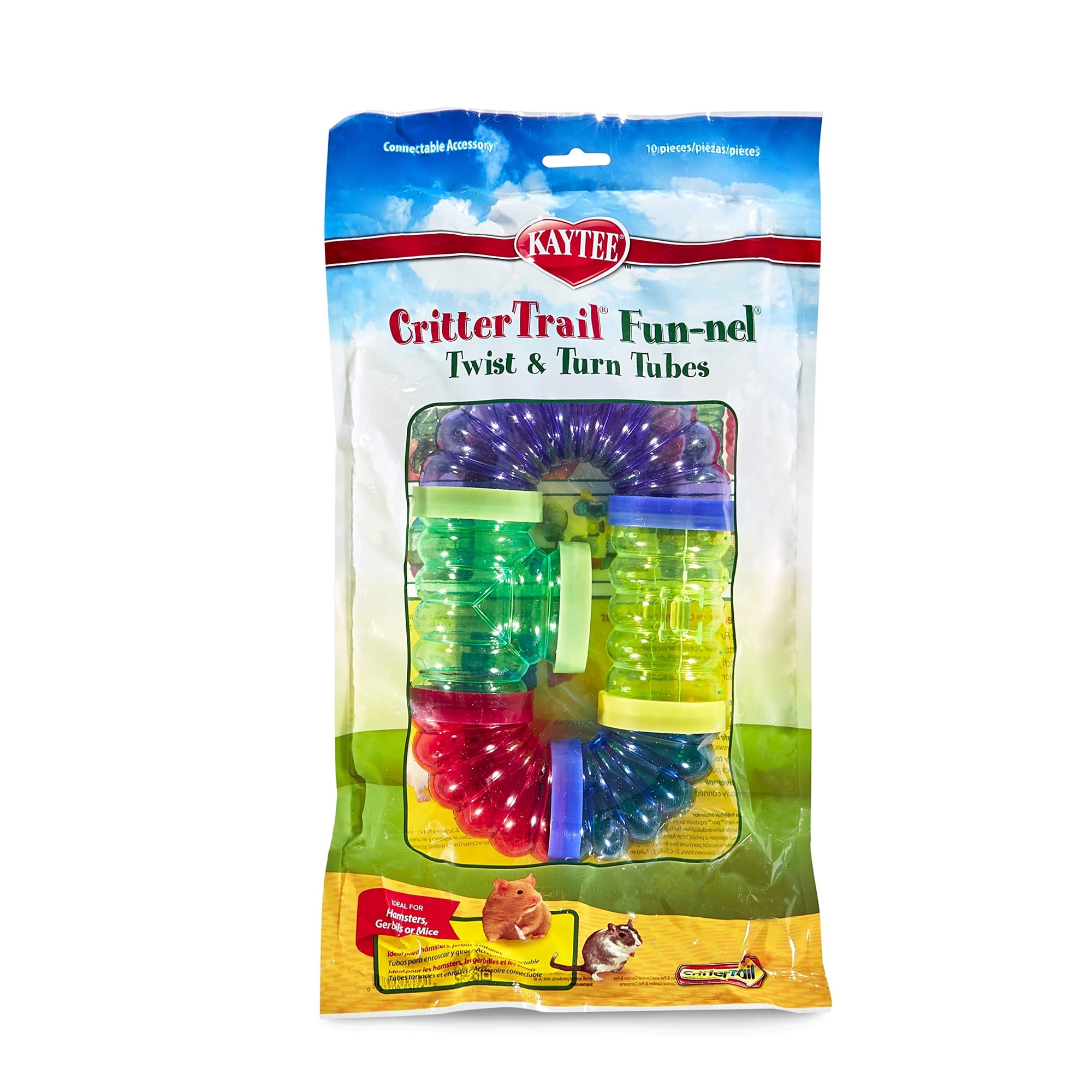 Tubos para hámster Kaytee 5,7 cm 10 piezas Fun‑nel Twist