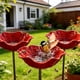 thumbnail image 1 of Estaca jardín flor metal hecha mano baño pájaros comedero agua mariposas césped decoración, 1 of 7