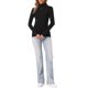 thumbnail image 2 of INSPIRE CHIC Suéter de Cuello Alto para Mujer de Manga Larga Básico Casual Ajustado Pullover Tops XS Negro, 2 of 6