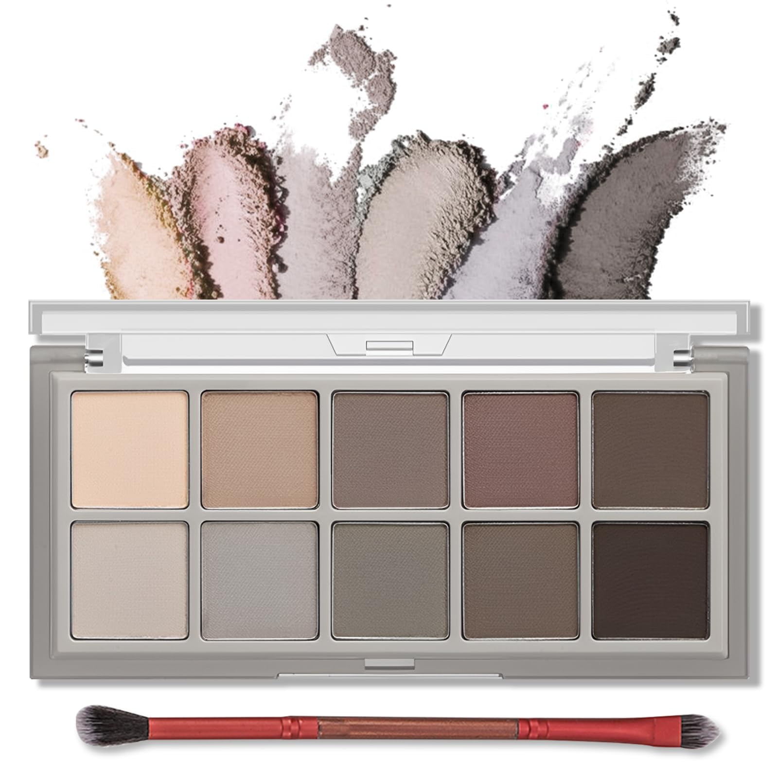 Paleta De Sombras De Ojos Erinde 10 Colores Mate Para Mujeres Mayores