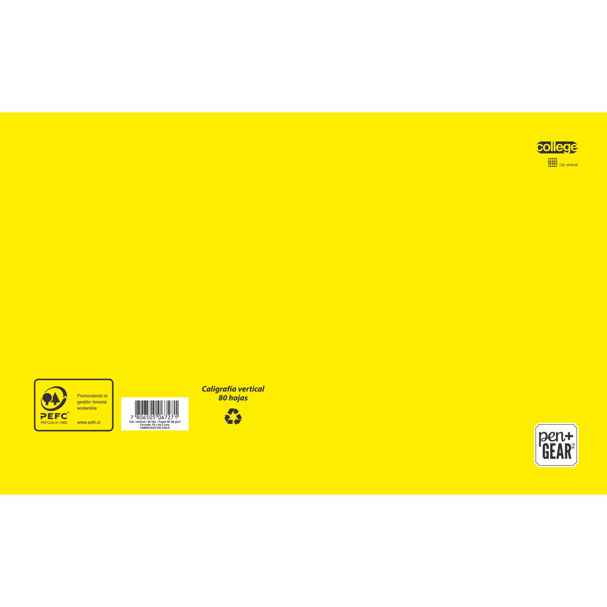 Cuaderno College Cal Vert 80h Pen&gear