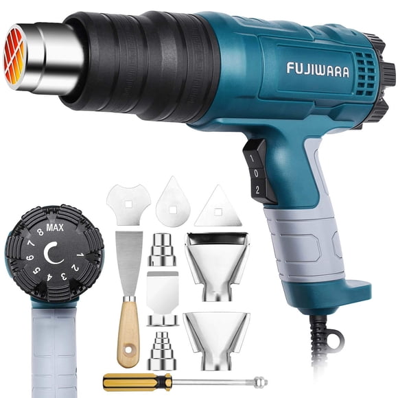 Pistola de calor XPEOO 2000W 122‑1112 °F, kit con 5 boquillas