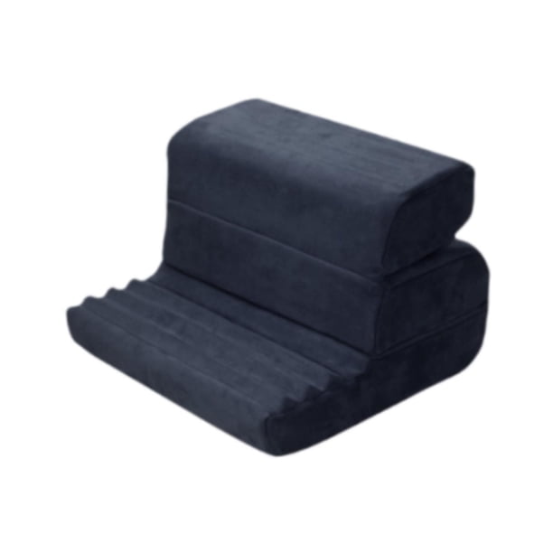 Soporte de almohada para tableta con 3 ángulos de ajuste, portátil, para libros, revistas, accesorios, multiusos, con ranuras más profundas y soporte Negro
