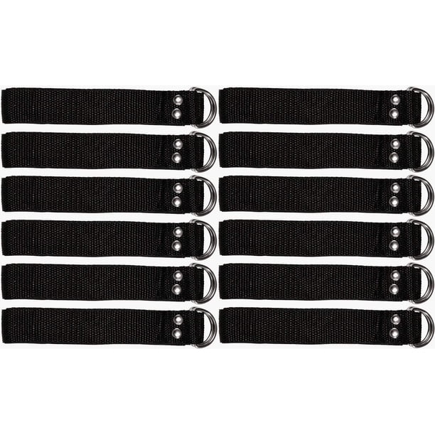 Martin Sports Paquete de una docena (12) de cinturones de nylon para pantalón de fútbol americano, talla única (negro)