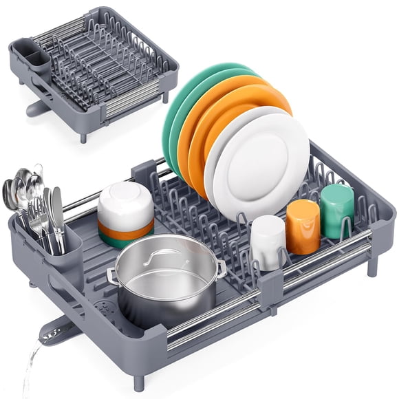 Escurreplatos Expandible Antióxido TOOLF con Porta Cubiertos